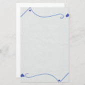 Afwisselende harttop en onderste lijn briefpapier (Voorkant / Achterkant)