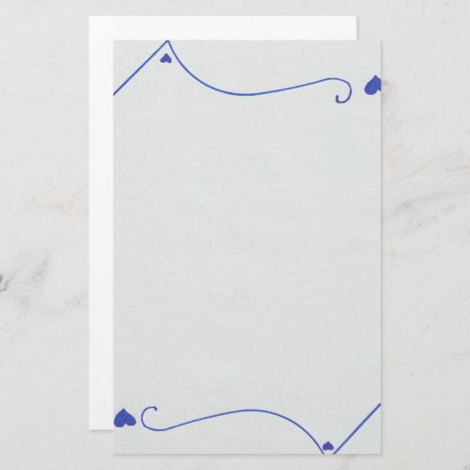 Afwisselende harttop en onderste lijn briefpapier (Voorkant / Achterkant)