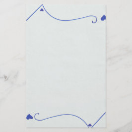 Afwisselende harttop en onderste lijn briefpapier