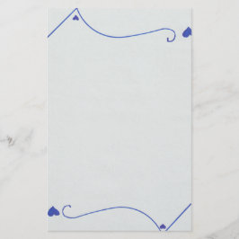 Afwisselende harttop en onderste lijn briefpapier