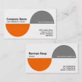 Afwisselende inkten - Oranje en grijs Visitekaartje (Voorkant / Achterkant)