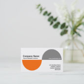 Afwisselende inkten - Oranje en grijs Visitekaartje (Staand voorkant)