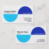 Afwisselende inkten - Schaduwen van Blauw Visitekaartje (Voorkant / Achterkant)