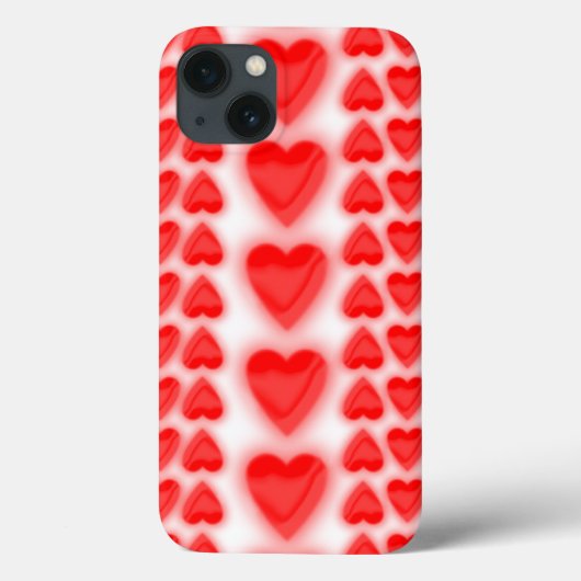 Afwisselende richting Rode Harten Case-Mate iPhone Case (Achterkant)