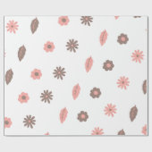 Afwisselende roze toon van papierbloemen cadeaupapier (Vlak)