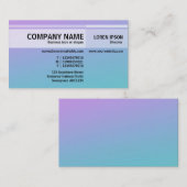 Afwisselende tafels - Zachte gradiënten Visitekaar Visitekaartje (Voorkant / Achterkant)