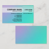 Afwisselende tafels - Zachte gradiënten Visitekaar Visitekaartje (Voorkant / Achterkant)