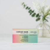 Afwisselende tafels - Zachte gradiënten Visitekaar Visitekaartje (Staand voorkant)