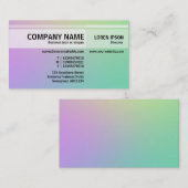 Afwisselende tafels - Zachte gradiënten Visitekaar Visitekaartje (Voorkant / Achterkant)