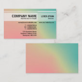 Afwisselende tafels - Zachte gradiënten Visitekaar Visitekaartje (Voorkant / Achterkant)