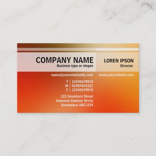 Afwisselende tafels - Zachte gradiënten Visitekaar Visitekaartje (Voorkant)