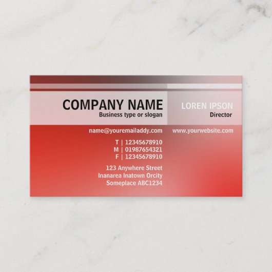 Afwisselende tafels - Zachte gradiënten Visitekaar Visitekaartje (Voorkant)