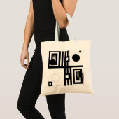 Afwisseling — Zwarte Witte Geometrische Abstracte  Tote Bag (Voorkant (product))