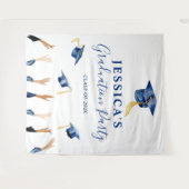 Afwissend diploma-achtergrond fotobooth wandkleed (Voorkant (horizontaal))