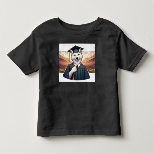 Afwolf die afstudeert kinder shirts (Voorkant)