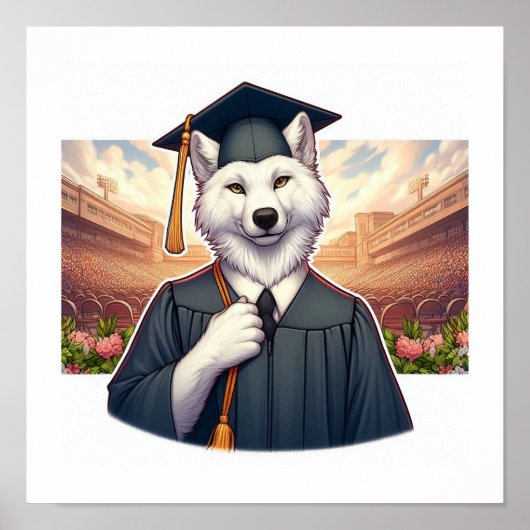 Afwolfende Wolf Poster (Voorkant)
