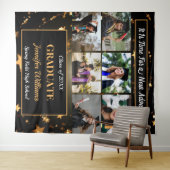 Afwstuderen Aangepaste foto collage Naam Klas Jaar Wandkleed (In Situ (horizontaal))