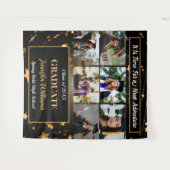 Afwstuderen Aangepaste foto collage Naam Klas Jaar Wandkleed (Voorkant (horizontaal))