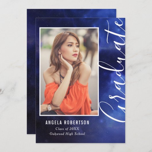 Afwstuderen Blauwe Nevelruimte Stijlvolle Moderne  (Voorkant / Achterkant)