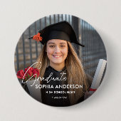 Afwstuderen Eenvoudig Modern Script Klassieke Foto Ronde Button 7,6 Cm (Voorkant)