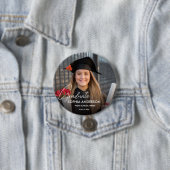 Afwstuderen Eenvoudig Modern Script Klassieke Foto Ronde Button 7,6 Cm (In situ)