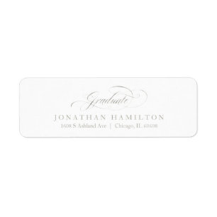 Afwstuderen Folie Zilver Fantasie Calligrafie Afst Etiket