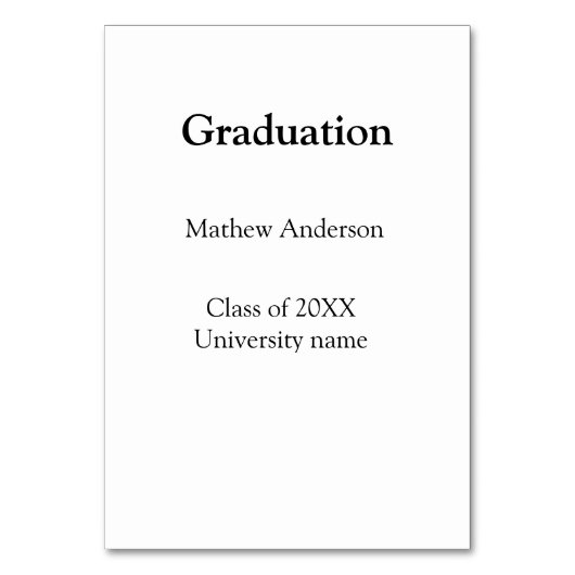 Afwstuderen naam klas van 20XX universiteitsnaam s Kaart (Voorkant)