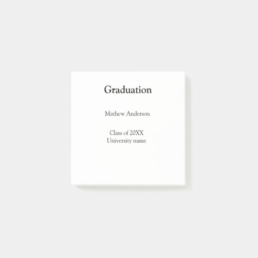 Afwstuderen naam klas van 20XX universiteitsnaam s Post-it® Notes (Voorkant)