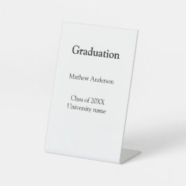 Afwstuderen naam klas van 20XX universiteitsnaam s Reclamebord Met Voetstuk