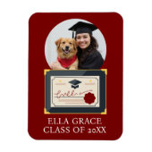 Afwstuderen op maat gemaakte foto afstudeercadeau magneet (Verticaal)