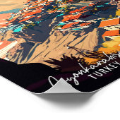 Afyonkarahisar Turkije vintage reisillustratie Poster (Hoek)