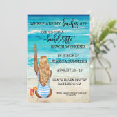 Afzakinnen Strandweekend Details Kaart (Staand voorkant)