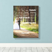 Afzegeling van de aangepaste foto van Hands Weddin Canvas Afdruk (Insitu (Houten vloer))