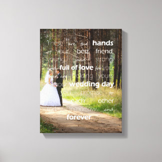 Afzegeling van de aangepaste foto van Hands Weddin Canvas Afdruk