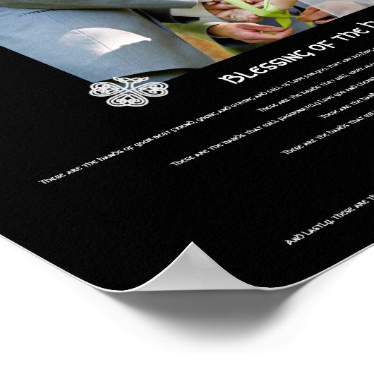 Afzegeling van de aangepaste foto van Hands Weddin Poster (Hoek)