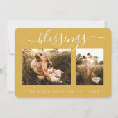 Afzeggingen 2 Photo Template kerstfeestdag kaart (Voorkant)