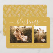 Afzeggingen 2 Photo Template kerstfeestdag kaart (Voorkant / Achterkant)