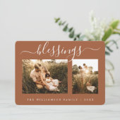 Afzeggingen 2 Photo Template kerstfeestdag kaart (Staand voorkant)