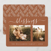 Afzeggingen 2 Photo Template kerstfeestdag kaart (Voorkant / Achterkant)