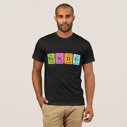 Afzender periodiek tabelnaam shirt (Voorkant volledig)