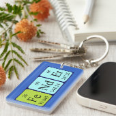 Afzender periodieke tabelnaamtoetsen sleutelhanger (Voorkant Rechts)