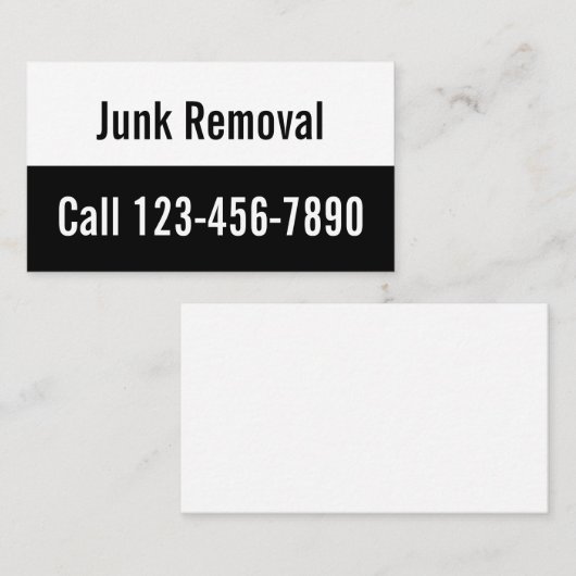 Afzetbewerking zwart-wit en witpromotie visitekaartje (Voorkant / Achterkant)