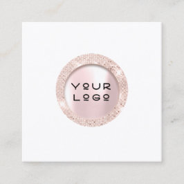 Afzetkaart Waxing Roos Eyelashes Logo White Contactkaartje