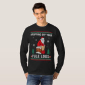 Afzetten van uw Yule Logs Grappige Santa Chimney C T-shirt (Voorkant volledig)