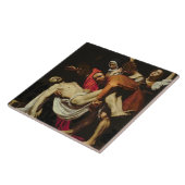 Afzetting, 1602-4 (olie op canvas) tegeltje (Zijkant)