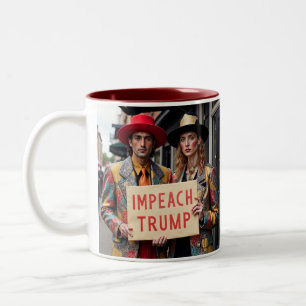 Afzetting van de Trump Resistance Movement Tweekleurige Koffiemok
