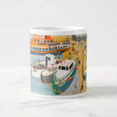 Afzinking van de reddingsboot in Mousehole Grote Koffiekop (Voorkant)