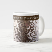 Afzonderlijk bruin grijs slijpend snakeskin-effect grote koffiekop (Voorkant rechts)