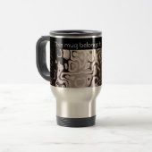 Afzonderlijk bruin grijs slijpend snakeskin-effect reisbeker (Voorkant links)