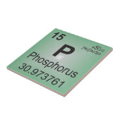 Afzonderlijk fosfor-element - Periodieke tabel Tegeltje (Zijkant)